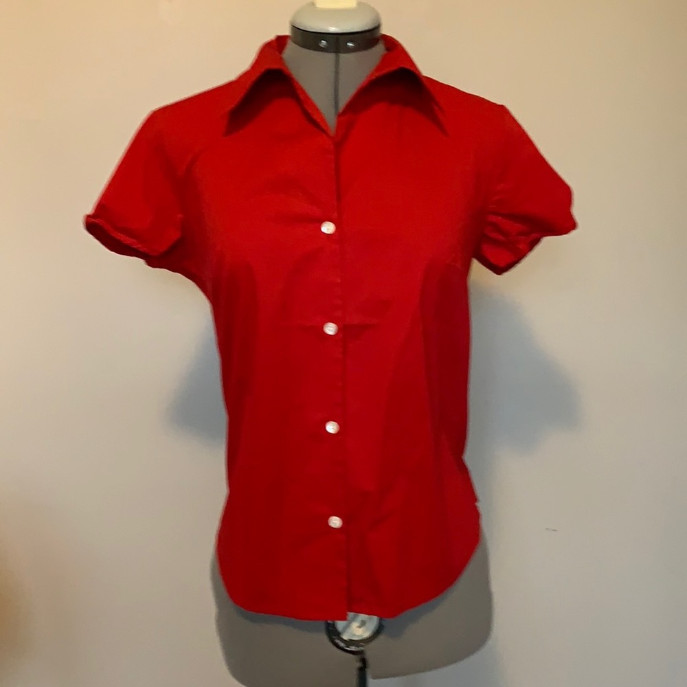 Gap Stretch Button Down Short Sleeve Shirt